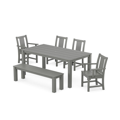 Prairie 6-Piece Parsons Dining Set with Bench